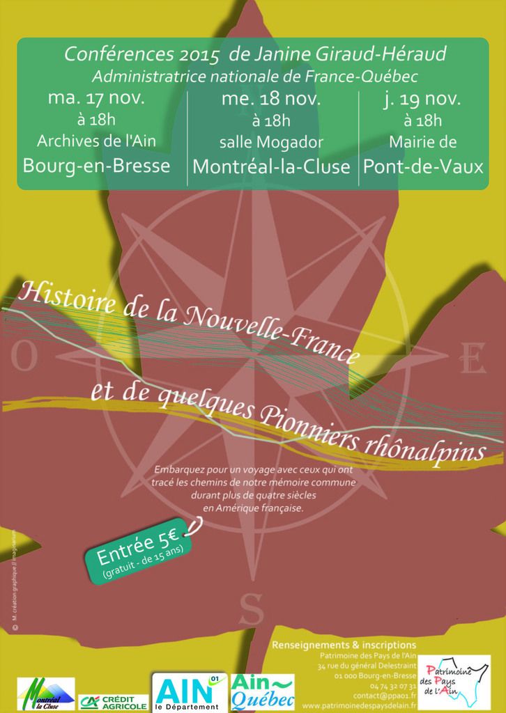 Une conférence sur les pionniers de l'Ain au Québec. LJPDV