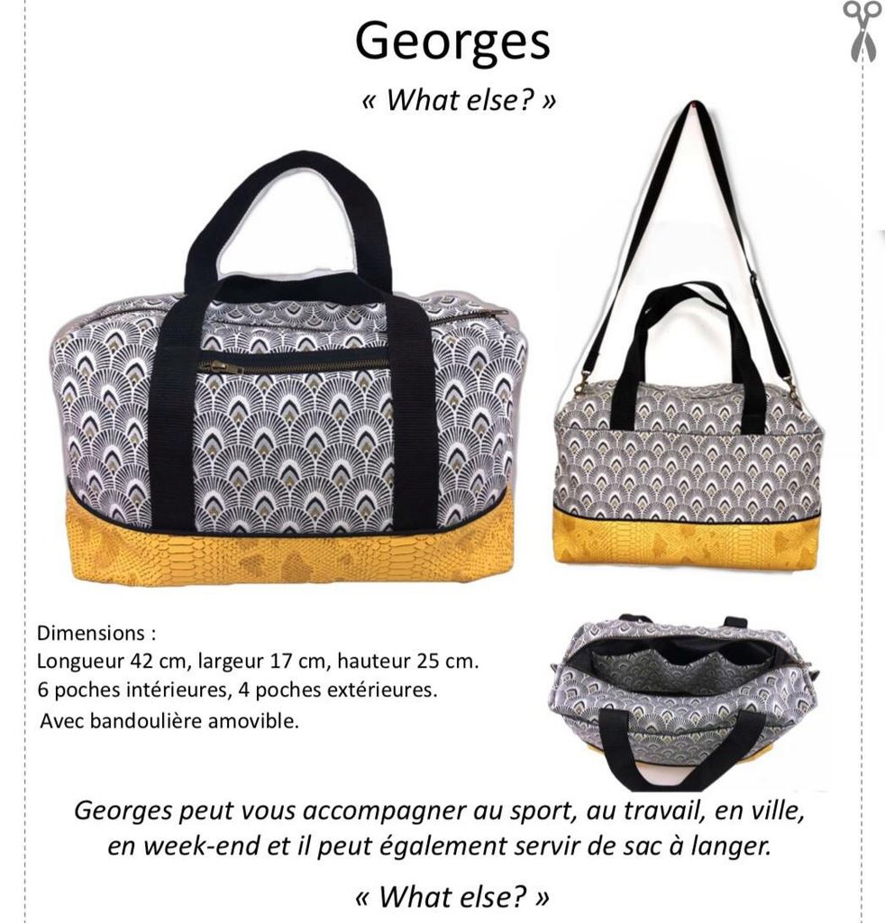 Georges - Le Sac Indispensable - Tutoriel et Patron Couture - Viny DIY, le  blog de tutoriels et patrons couture et DIY.