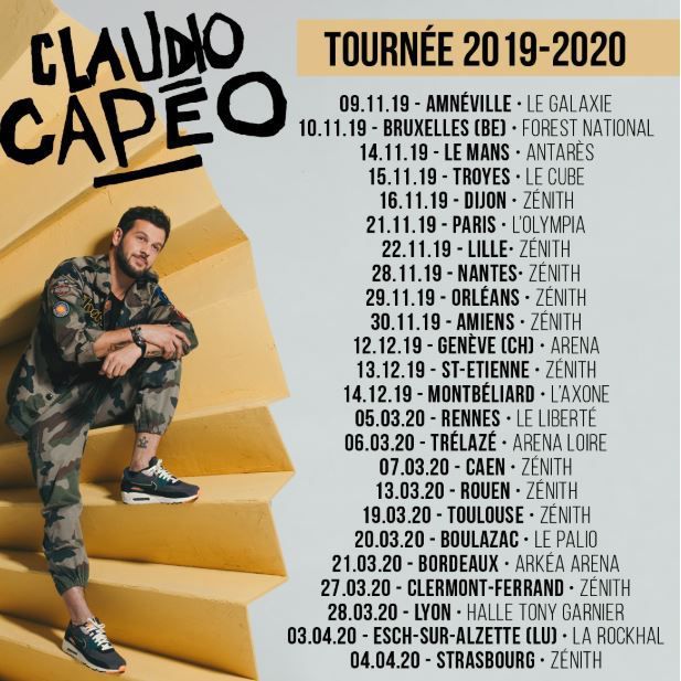 CLAUDIO CAPÉO - En tournée dans toute la France dès l'automne 2019 -  CinéStarsNews.com