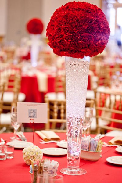 Boules de fleurs géantes pour centres de table