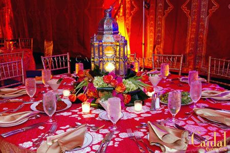 Décoration de mariage rouge