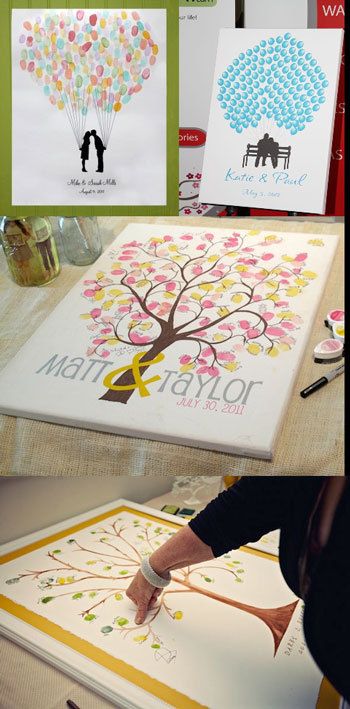 Cadre a empreintes : arbre, voiture just married ou couple de mariés