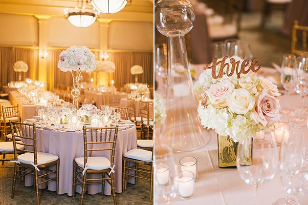 Décor de mariage doré
