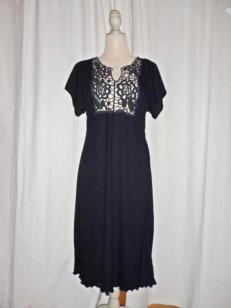 Robe création Ladie Jane T36/38 Style bohème,hippie chic, gitane...Noir