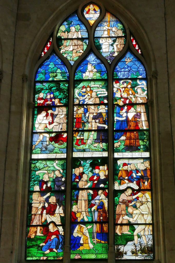 Le vitrail de la Vie de saint Jean-Baptiste (vers 1500-1510) en l'église  Saint-Lô de Bourg-Achard. - Le blog de jean-yves cordier