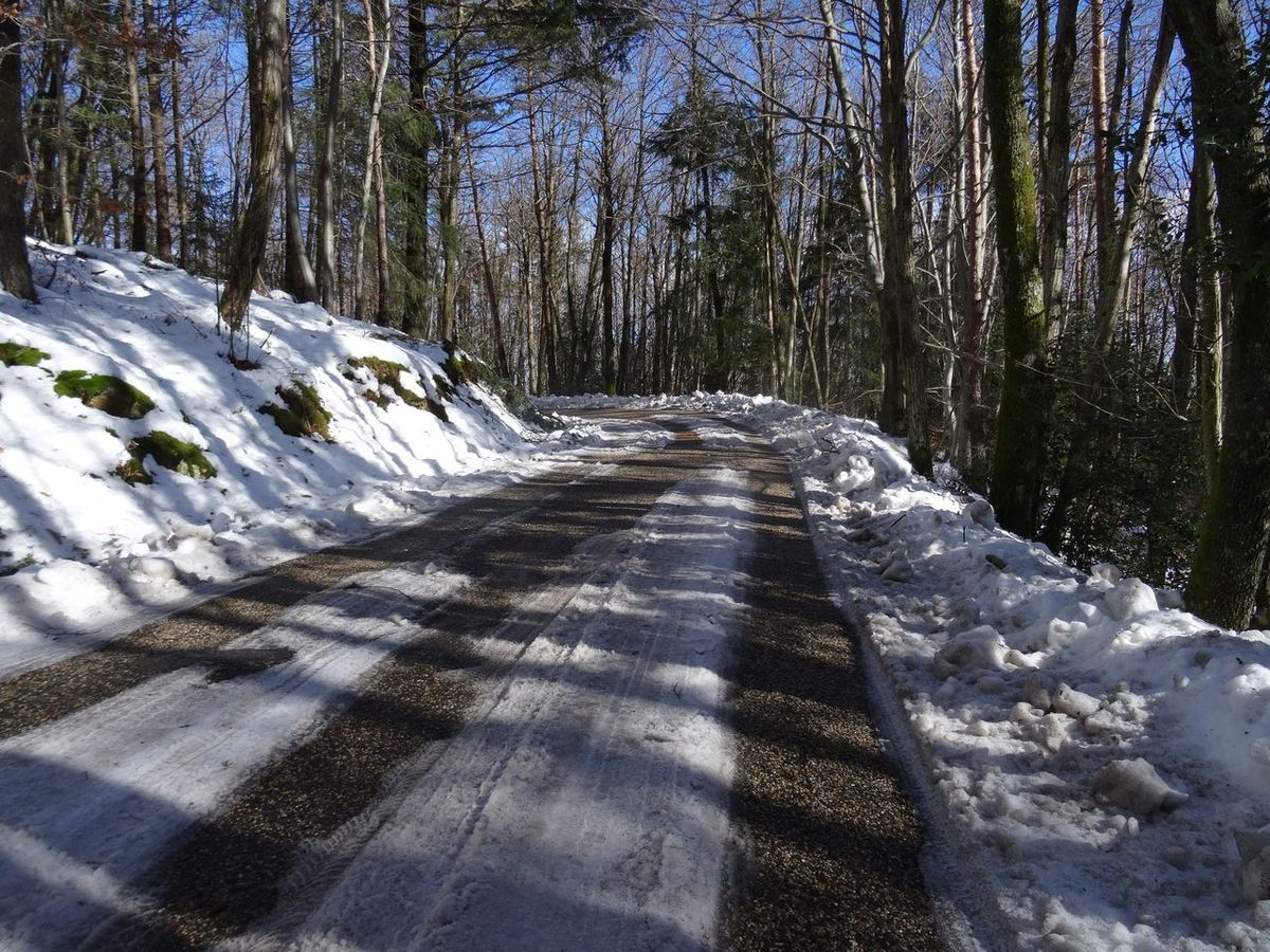 Sur la route de Grozon un seul passage pose "problème" mais il ne nécessite pas de déchaussage