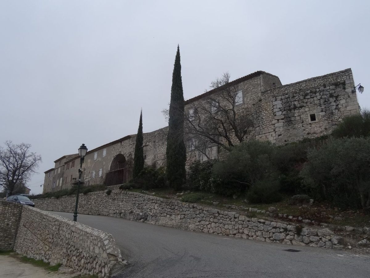La garde Adhémar ... et arbres en fleurs à Chantemerle 