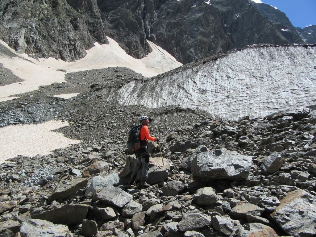 Le front glaciaire (glacier du chardon) 