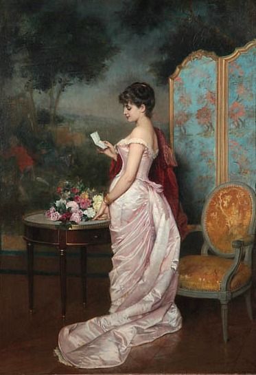 Auguste Toulmouche La Lettre 19th century