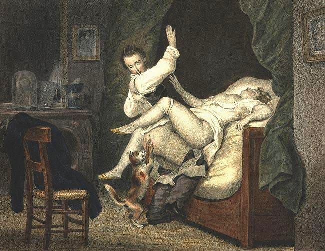 Nicolas François Octave Tassaert (1800 – 1874, French) - Le Chat jaloux