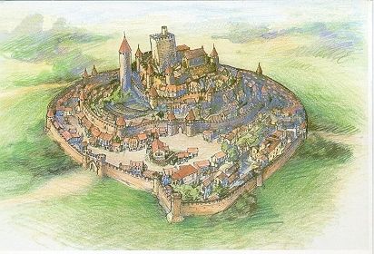 Chateau-d'Usson dessin reconstitution