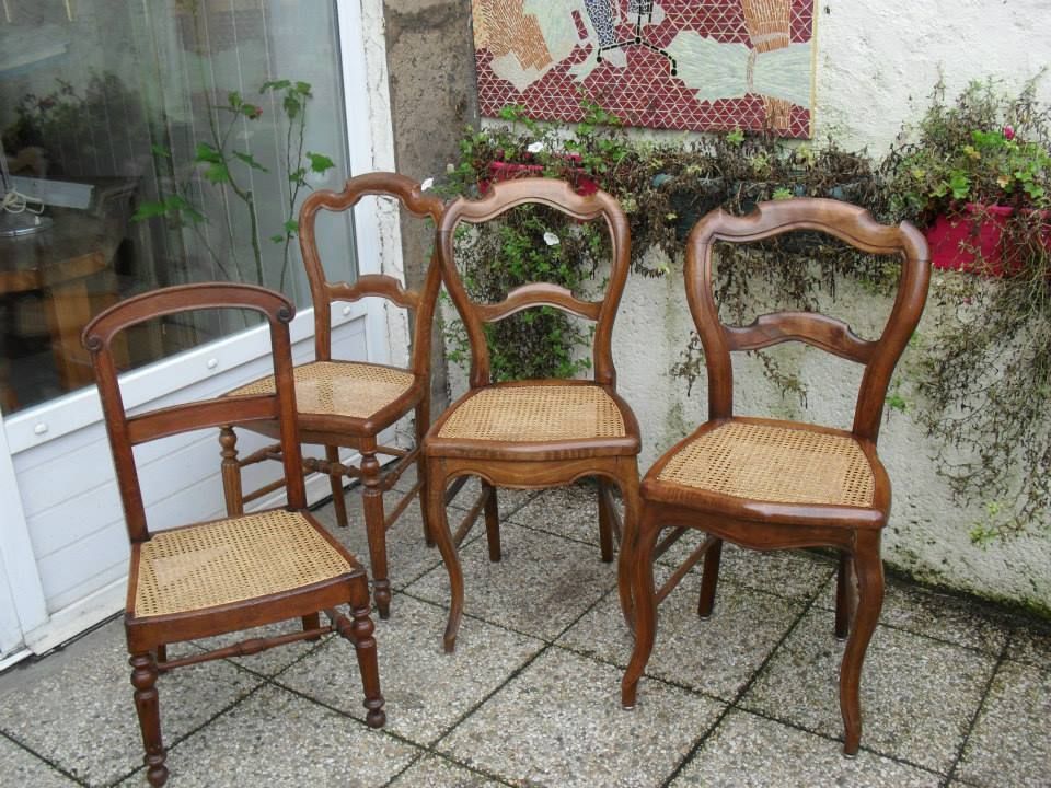 JADIS : Cannage de chaises, fauteuils, banquettes, bergères, cabriolets, Dagoberts, méridienne, Duchesse...