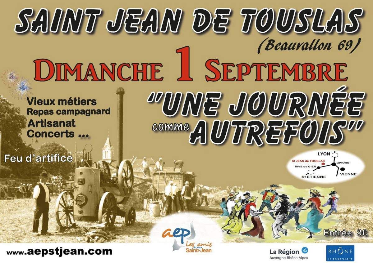 Saint Jean De Touslas Fete à L ancienne FETE A L'ANCIENNE ST JEAN DE TOUSLAS 6 septembre 2020 - Les Passions de  Petite ALINE