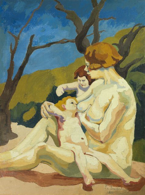 Maurice Le Scouëzec, Maternité, Huile sur toile, 1922.