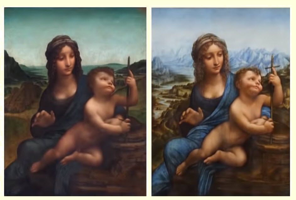 Leonard De Vinci La Vierge Au Fuseau Quand Jésus montre la Rose de la Croix - lebistrotdelarosecroix.com
