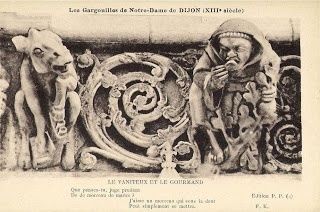 Carte postale avec un quatrain du futur chanoine Kir.