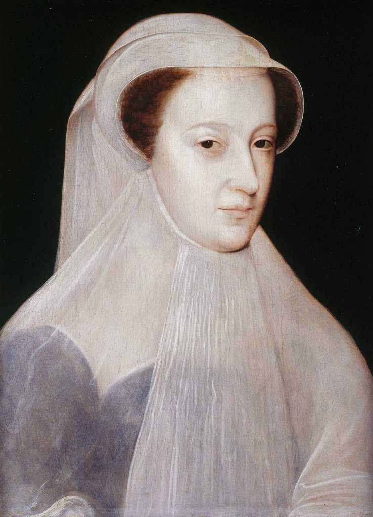 Marie Stuart en tenue de deuil blanc après la mort de Henri II