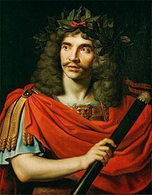 1658 Molière en César dans "La Mort de Pompée" par Nicolas Mignard ( Collections de la Comédie française )