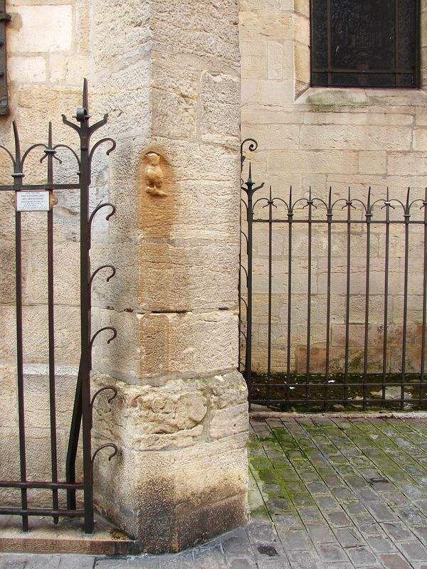 Sur le contrefort Nord de Notre-Dame de Dijon la chouette