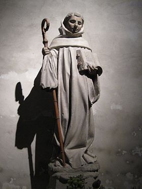 Statue de saint Bernard dans l'église de Fontaine