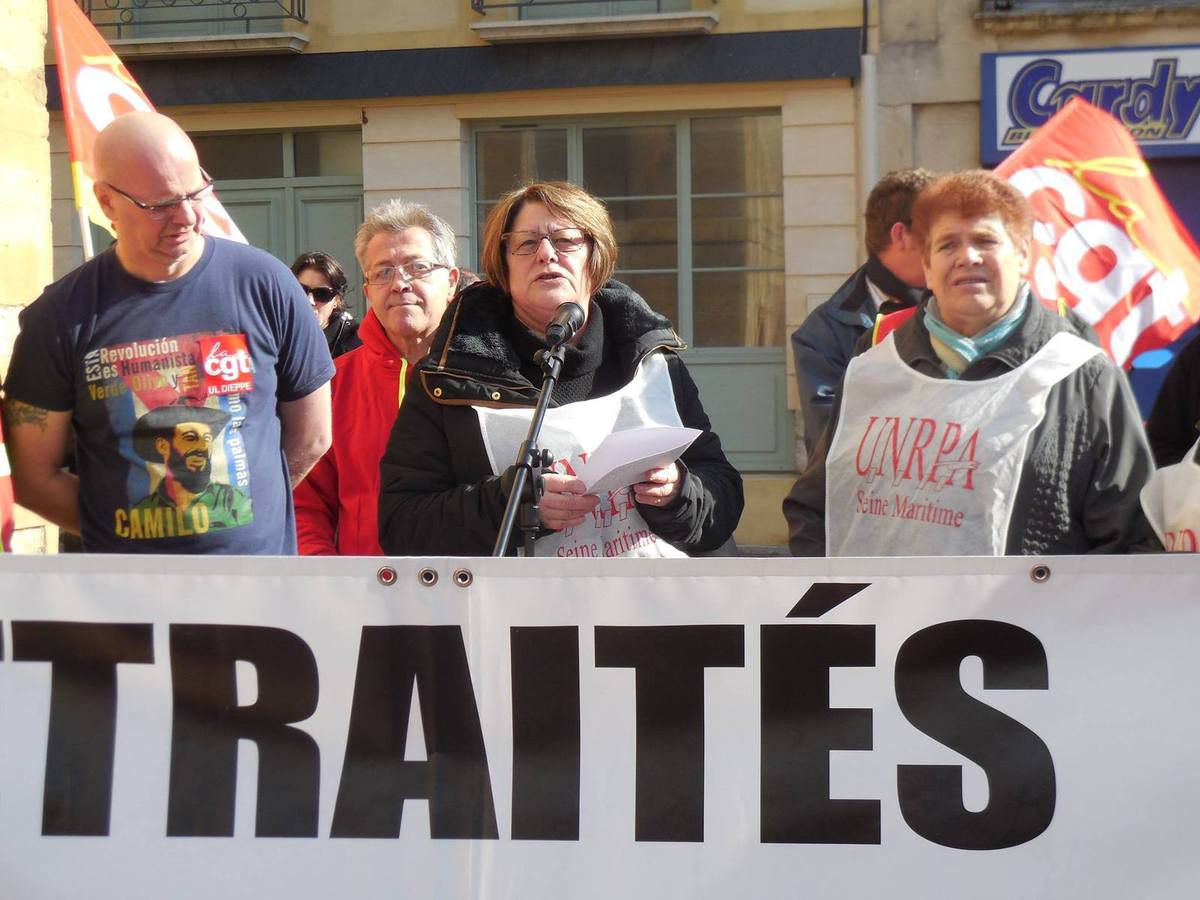 17 mars 2015: Rassemblement des retraités à Dieppe