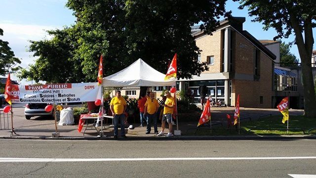 Dieppe: La CGT en place pour le Tour de France