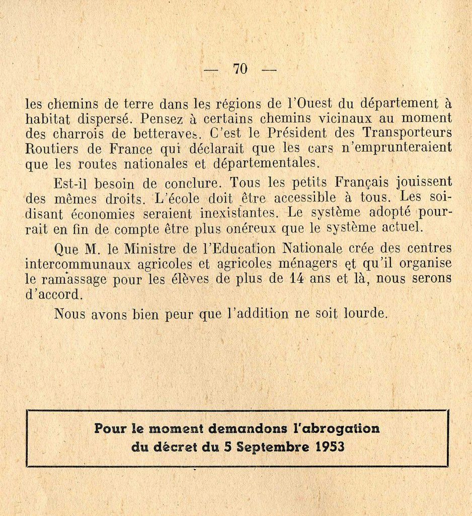 Album - s Historique de la situation de l'école publique dans l'Oise en 1954