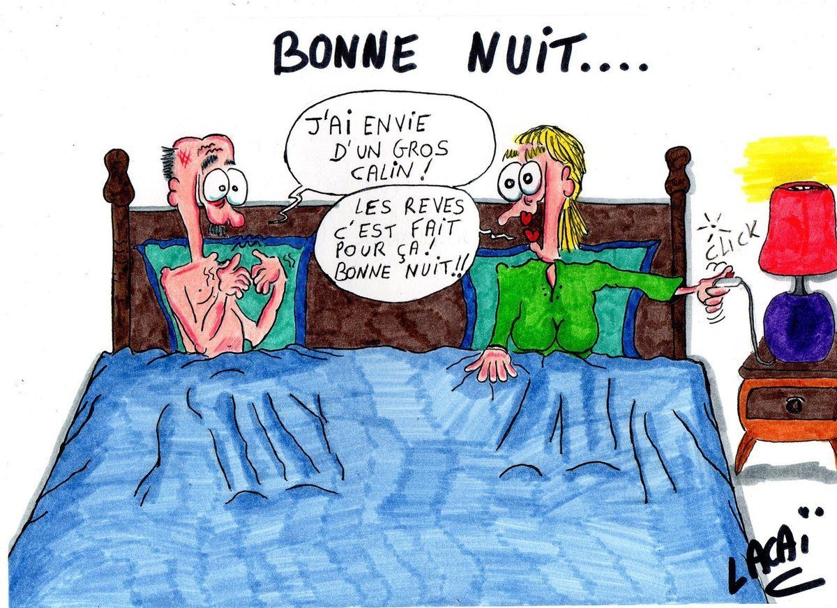 une nuit sous la couette,bonne nuit... - Dessin de presse un dessin par  jour, c'est de l'humour lacai