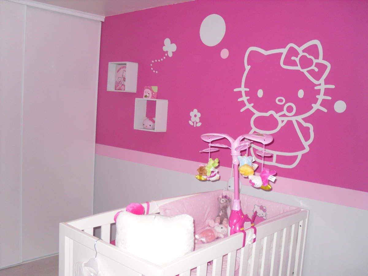 Décoration chambre bebe hello kitty