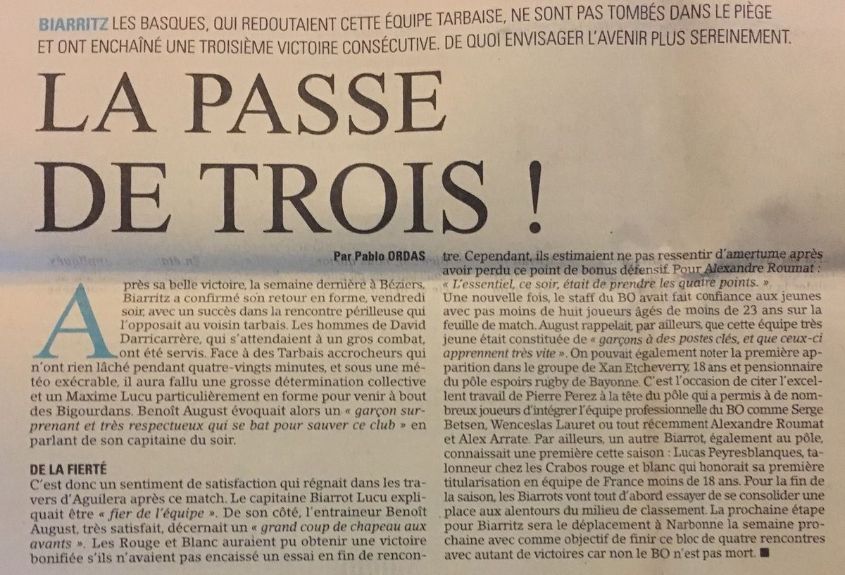 La bonne dynamique du BOPB