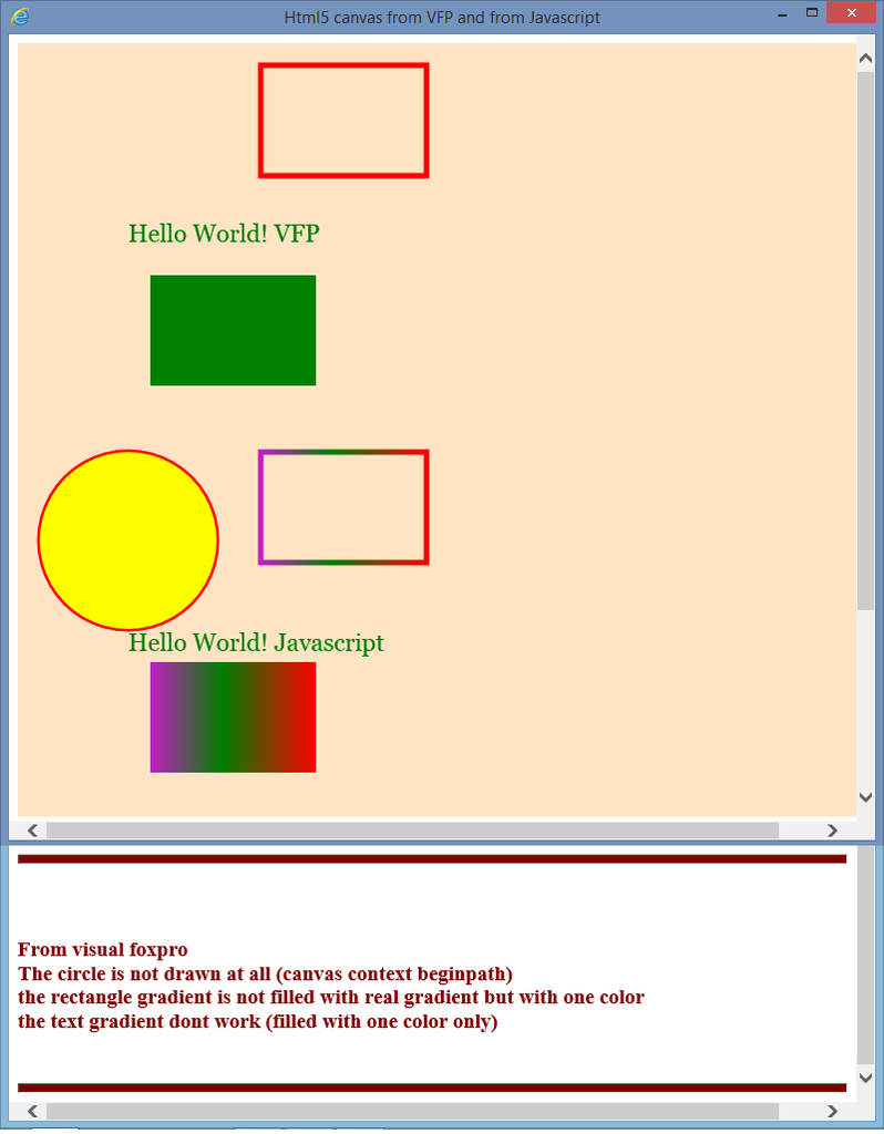 Some VFP DOM tests into HTML5 canvas class  Part1