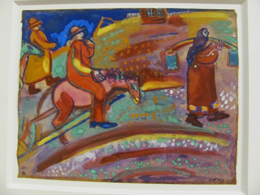 Porteur d'eau et charettes ou les  paysans sur la route 1911