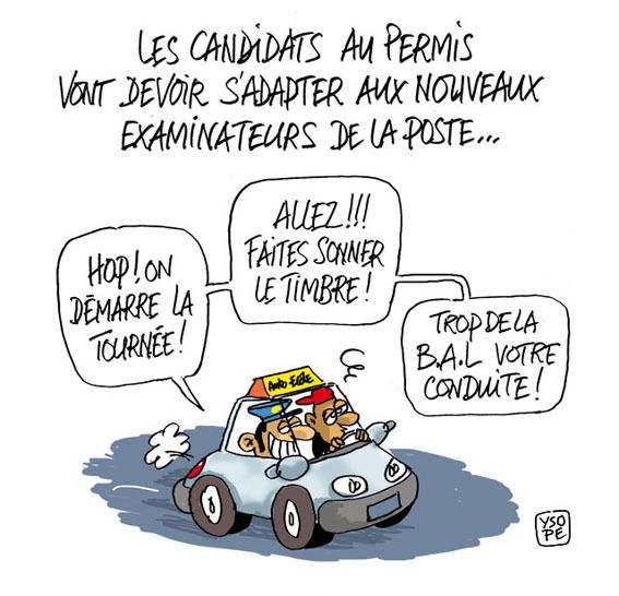 Réforme du permis de conduire - Ysope - dessin de presse - dessin  d'actualité- dessin d'humour