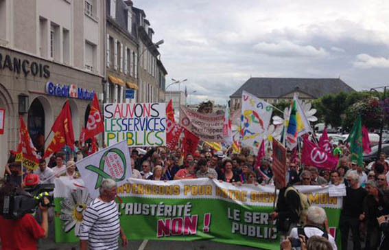 7000 personnes débattent et manifestent à Guéret
