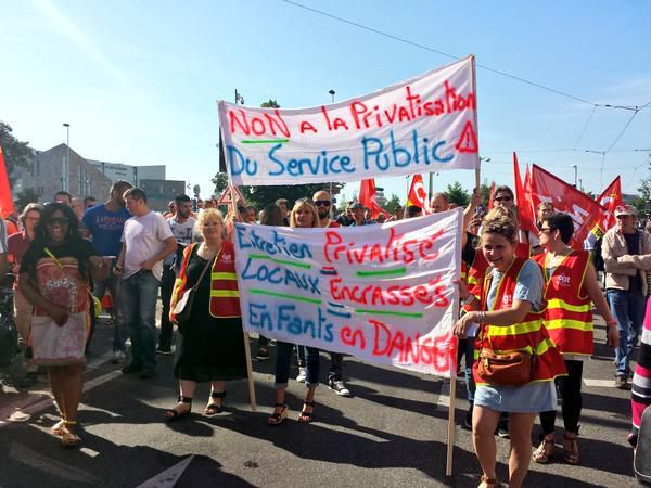 Strasbourg: Manifestation et grève des agents de l'Eurométropole contre la «casse du service public»