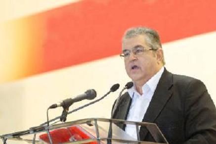 Dimítris Koutsoúmbas, secrétaire général du Parti Communiste Grec (KKE)