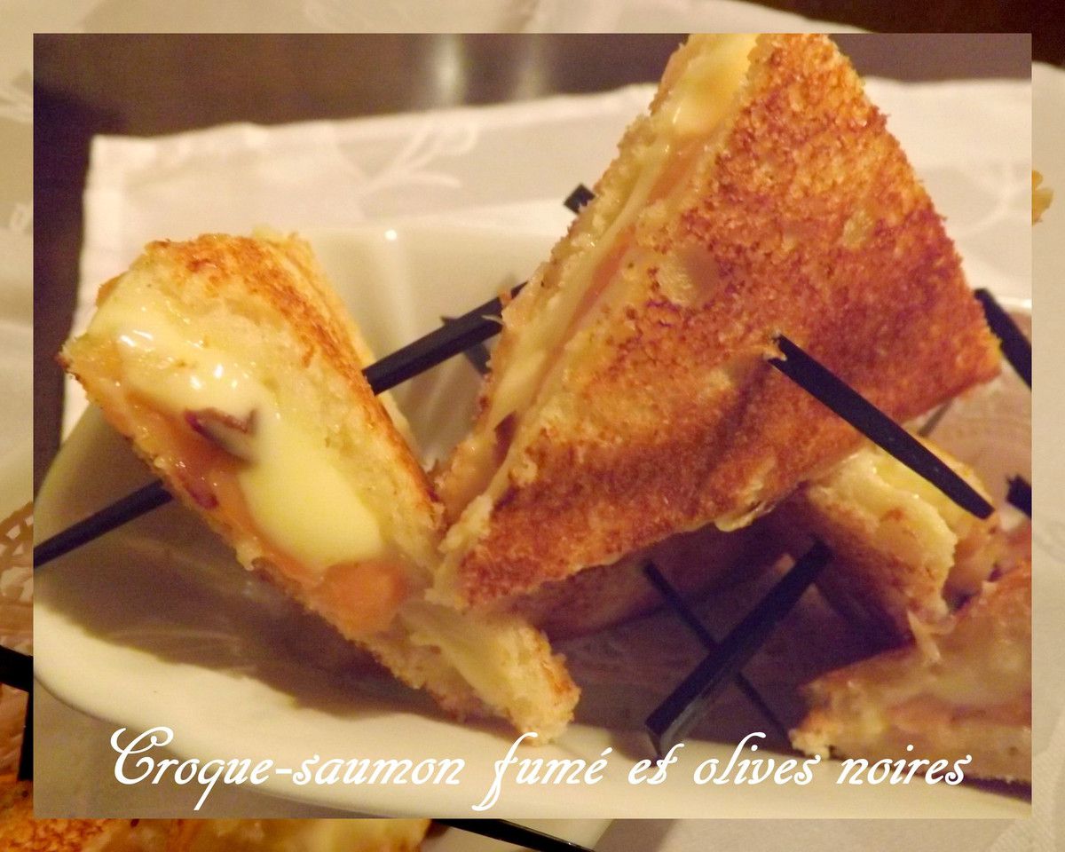 On coupe le "croque" en quatre, on le pique avant de le déguster !!!