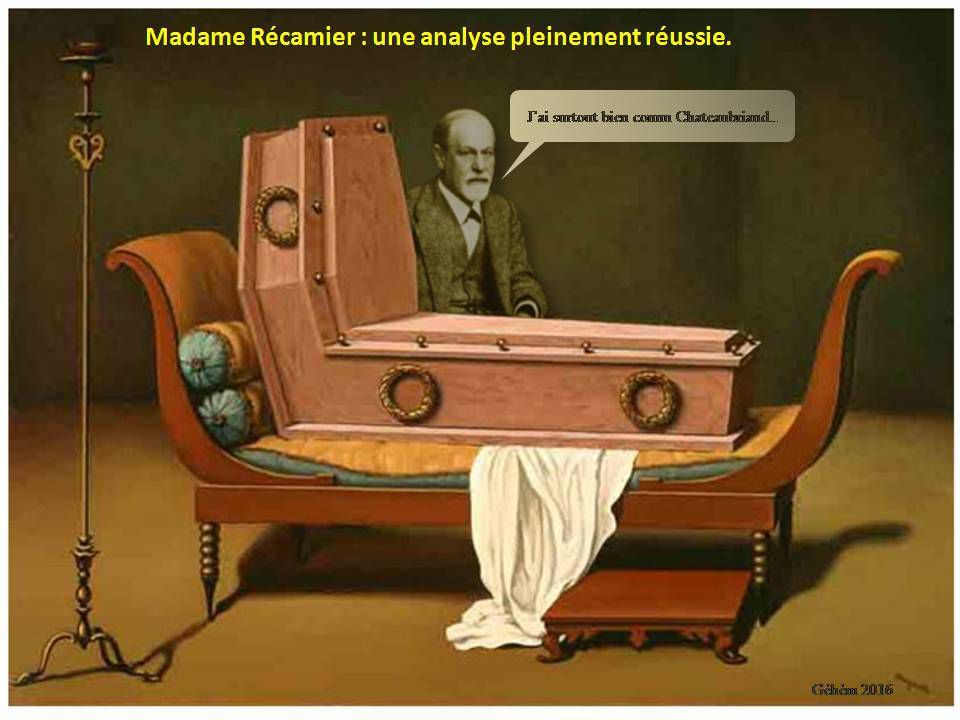 D'après Magritte, "Perspective : Madame Récamier de David".