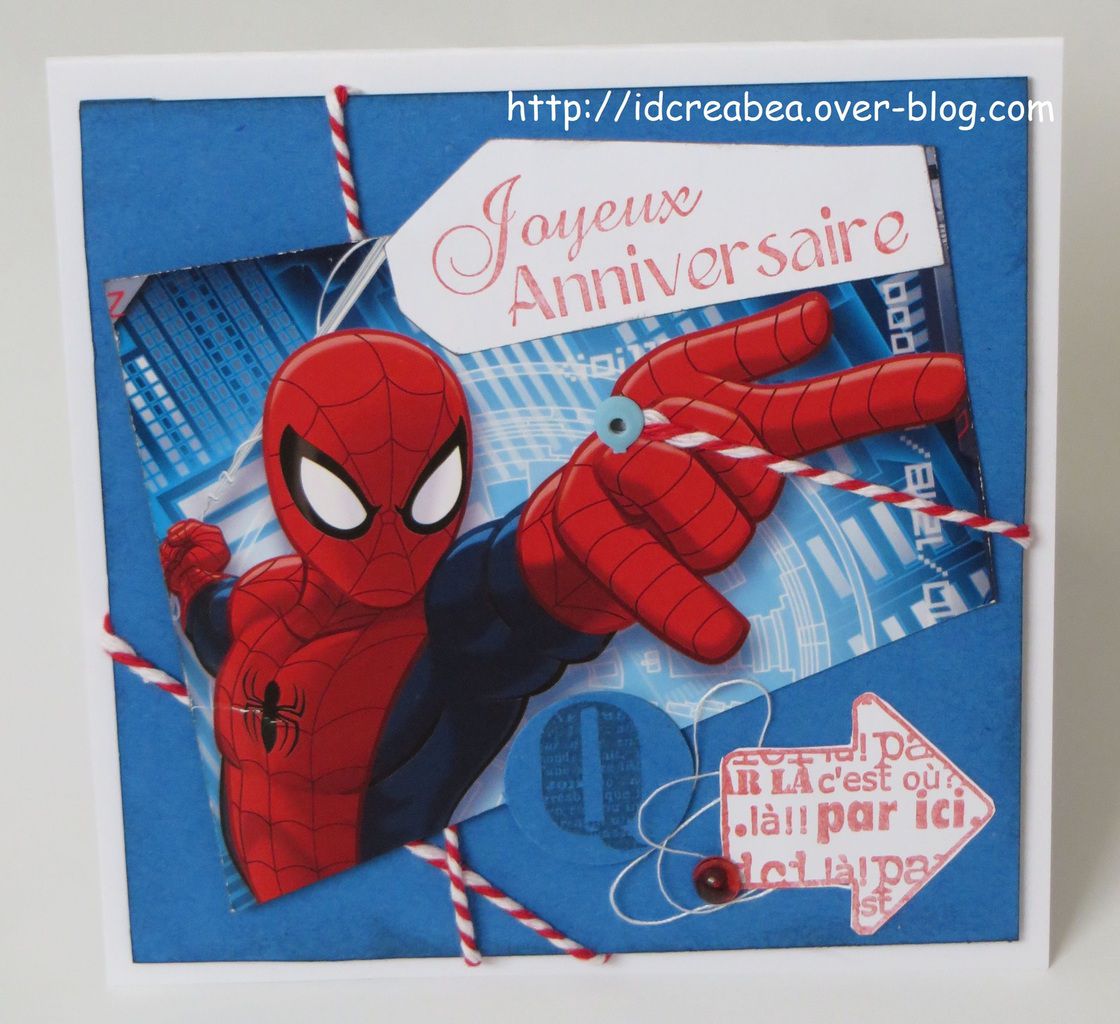 Carte de voeux 3D Spiderman anniversaire félicitation Spiderman  anniversaire carte