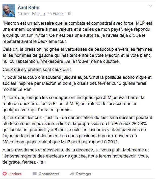 Publié sur Facebook le 25 avril 2017 22h32 -Paris-Ile-de-France