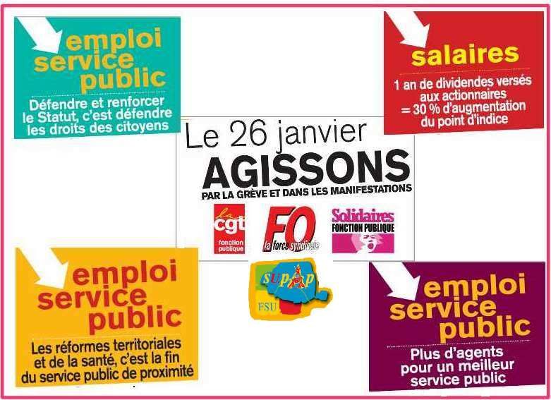 Supression de l'avancement d'échelon à la durée minimale, salaires : Mobilisation le 26 janvier