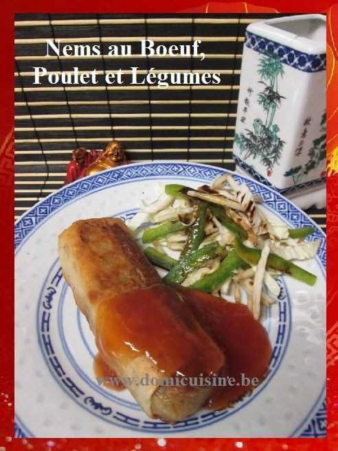 Nouvel An Chinois Nems De Boeuf Et Porc Aux Legumes La
