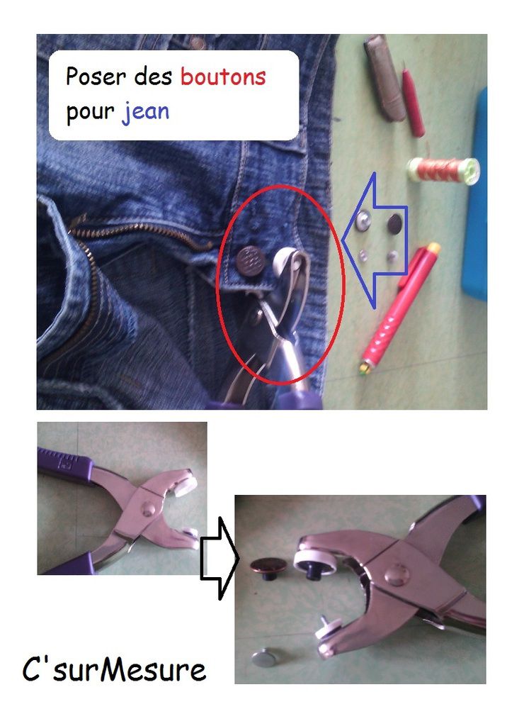 Comment remplacer un bouton de jean ? 
