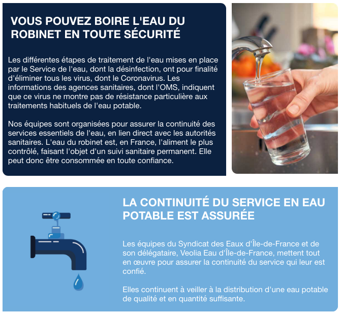 Boire de l'eau du robinet n'est pas dangereux à Aulnay-sous-Bois pendant le  Coronavirus - Aulnaylibre !