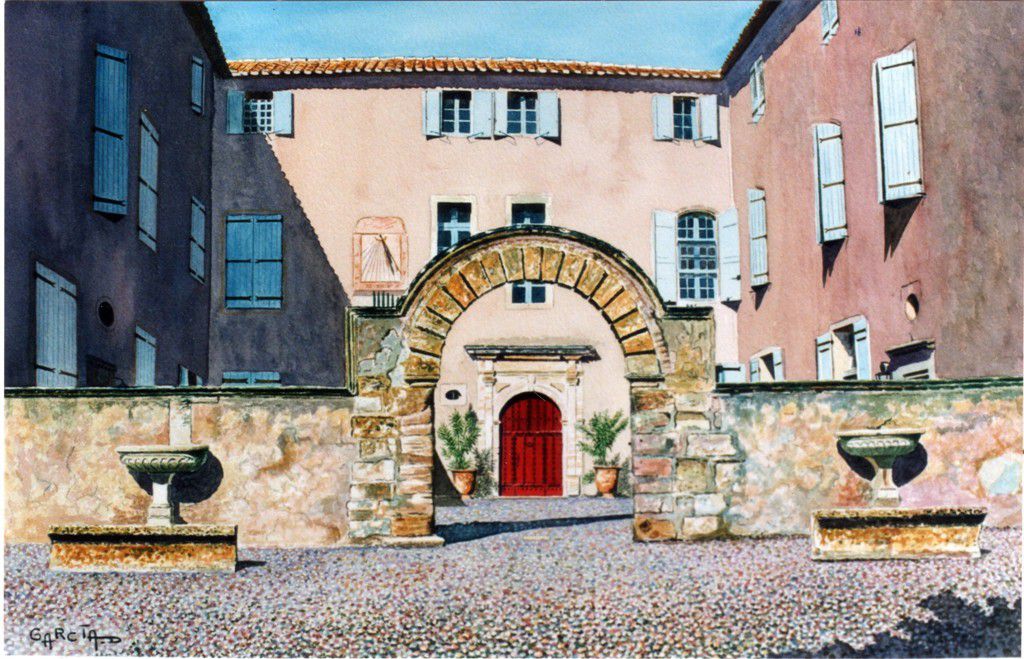 Entrée de cour Château -LEZIGNAN la CEBE
