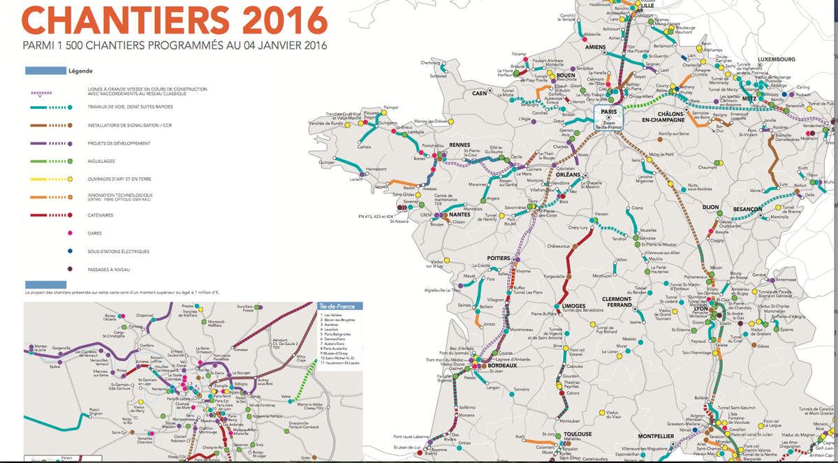 Réseau ferroviaire : 2016 priorité à la maintenance