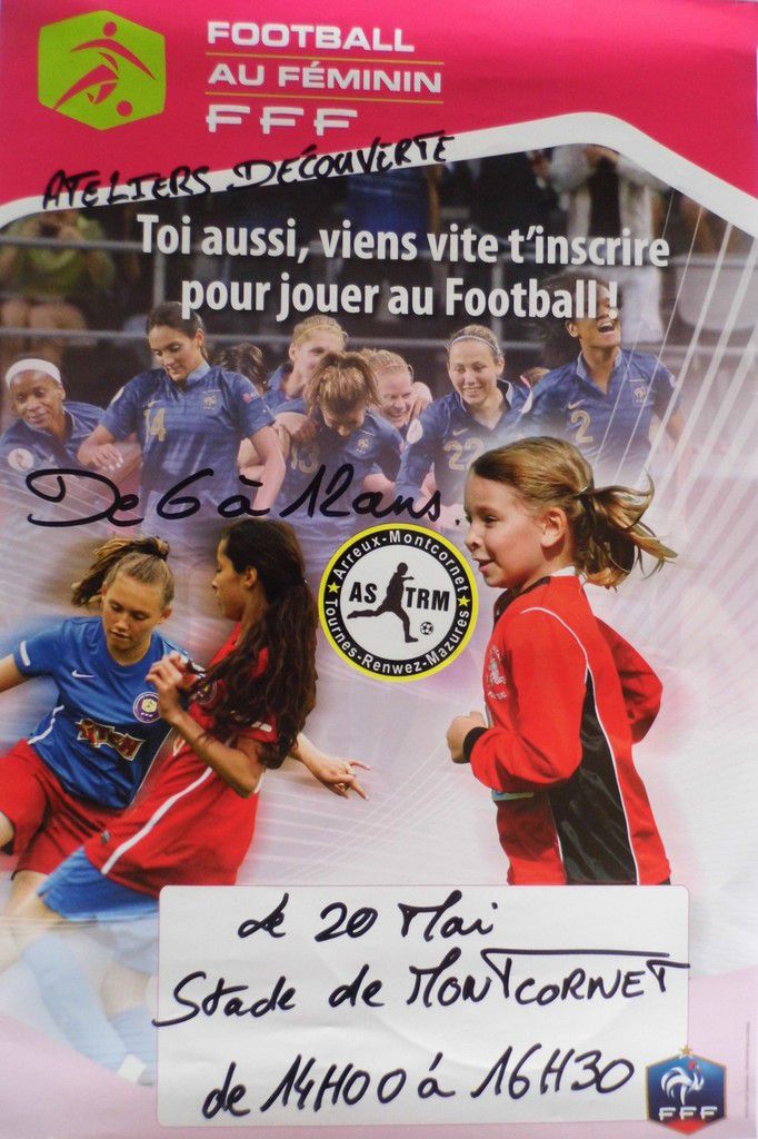 Ateliers Découverte Foot Féminin 6-12 ans : Montcornet le 20/05/15