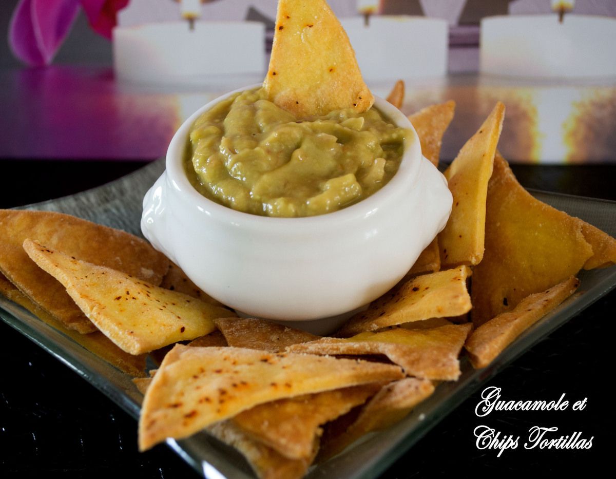 Guacamole et Chips Tortillas