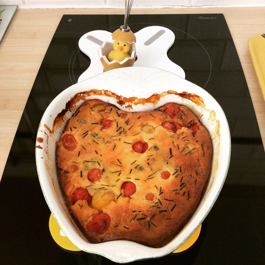 Mon clafoutis tomates cerises chevre