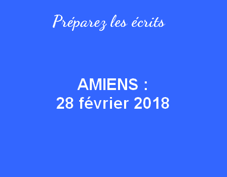 Amiens 2018: Préparez les écrits - Orthoflonie Amiens 2018: Préparez les écrits - Orthoflonie